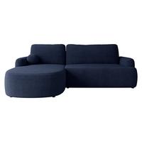 ECKSOFA Loridu, Seite: Links - Schwarz/Dunkelblau, Holz/Kunststoff (250/174cm) - MIRJAN24