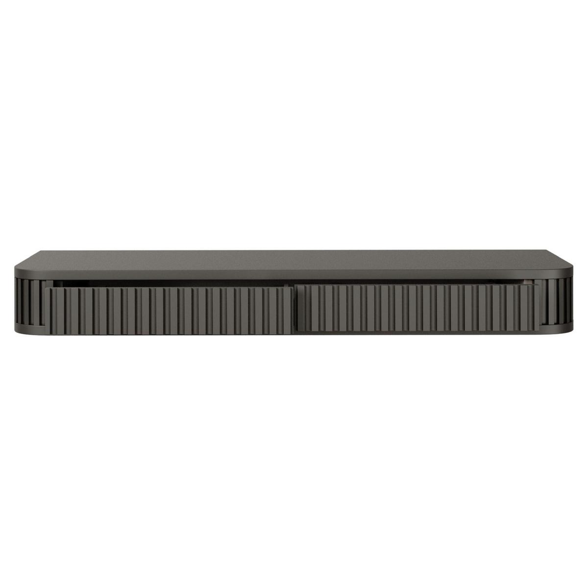 SCHMINKTISCH Ovarlo Schwarz mit 2 Schubladen 113 cm - Schwarz, Holzwerkstoff (113.2/13/38cm) - Selsey