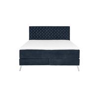 BOXSPRINGBETT SINDAR Blau Webstoff - Dunkelblau, Textil (160/200cm) - KAWOLA