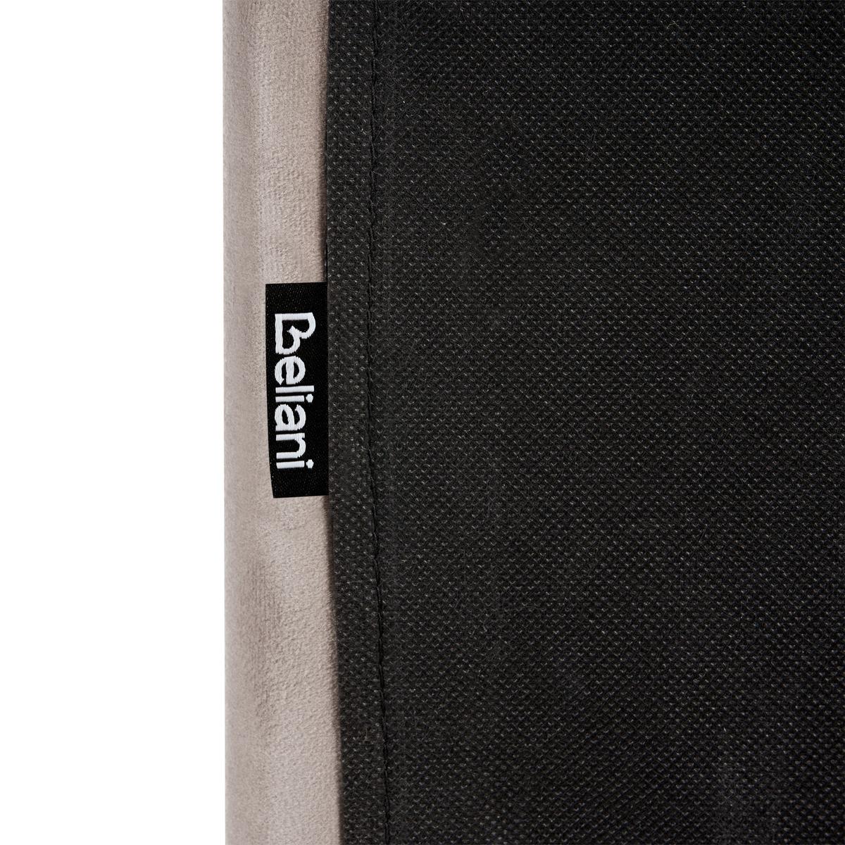 BETT mit Lattenrost 160/200 cm Taupe Rouen - Taupe/Schwarz, Textil (160/200cm) - Beliani