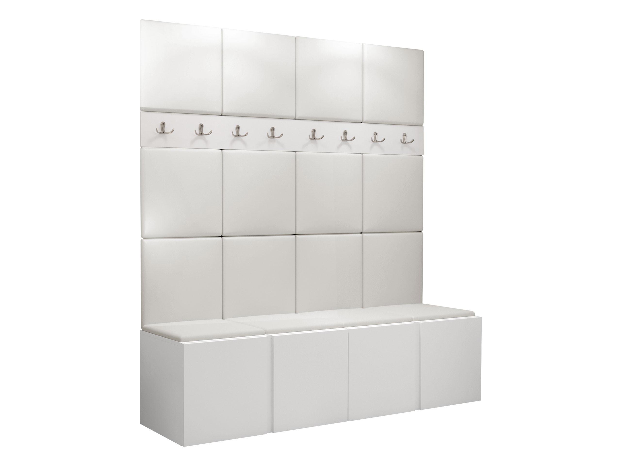 GARDEROBEN-SET Orion V - Weiß, Holzwerkstoff/Kunststoff (168/186/46cm) - MIRJAN24