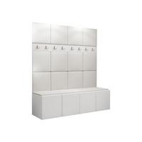 GARDEROBEN-SET Orion V - Weiß, Holzwerkstoff/Kunststoff (168/186/46cm) - MIRJAN24