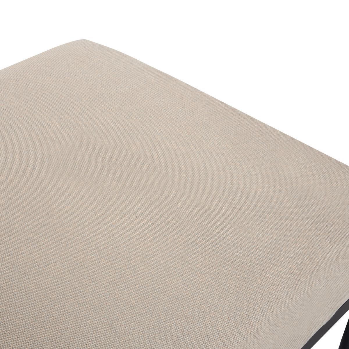 CHAISELONGUE Kunstleinen Goldbraun Malmos - Beige/Goldfarben, Textil (172/47/73cm) - Beliani