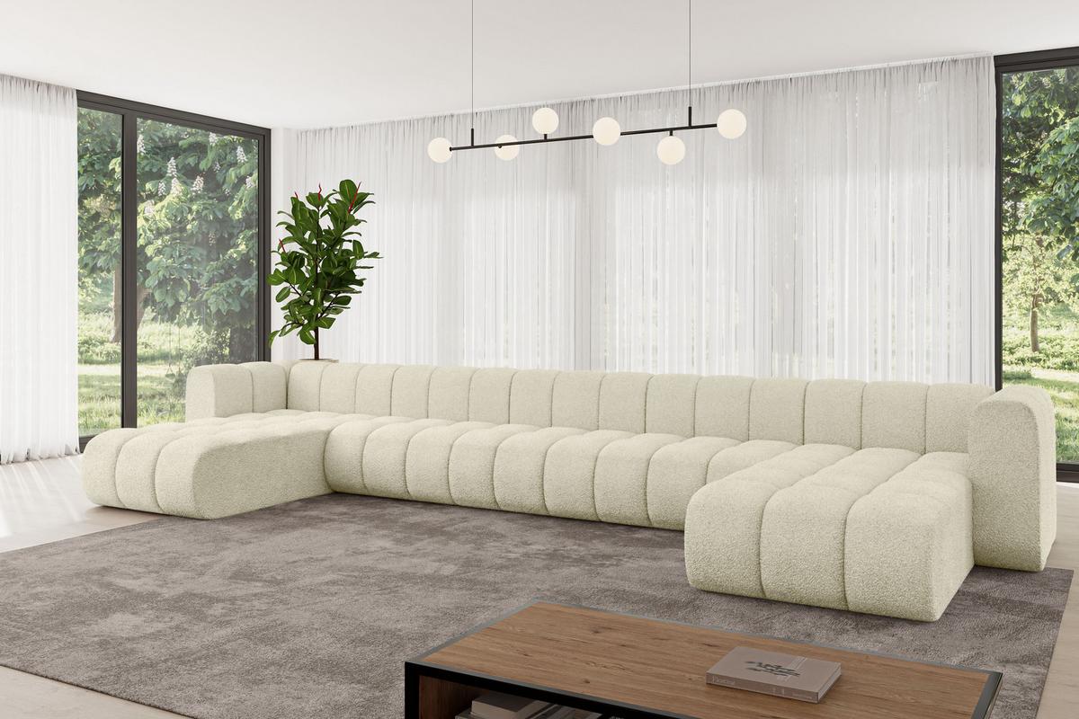 WOHNLANDSCHAFT modulares Sofa Joren-U3 - 501x177x70 cm Beige - Beige, Holzwerkstoff/Textil (501/70/177cm) - ALTDECOR