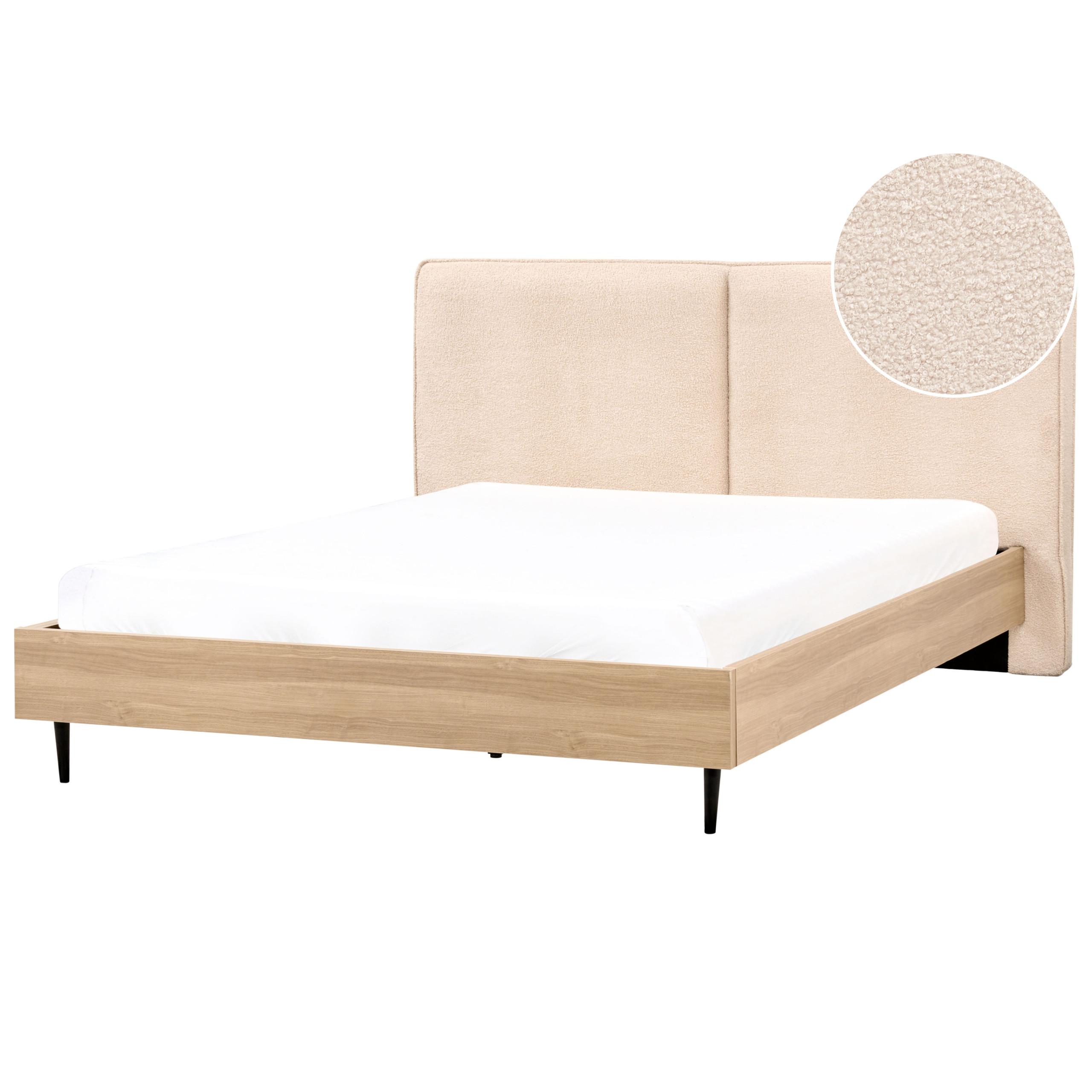 BETT mit Lattenrost 180x200 cm Beige Izernore - Beige, Textil (180/200cm) - Beliani