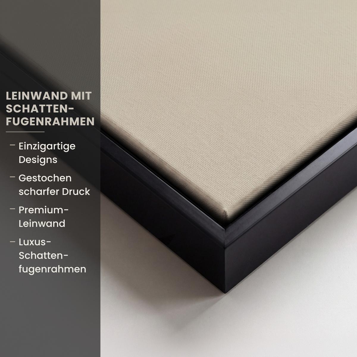 LEINWAND Bilder mit Rahmen - Porträt - Abstrakt - Jesus - Beige - 60x90 - Beige, Textil (60/90cm) - MuchoWow