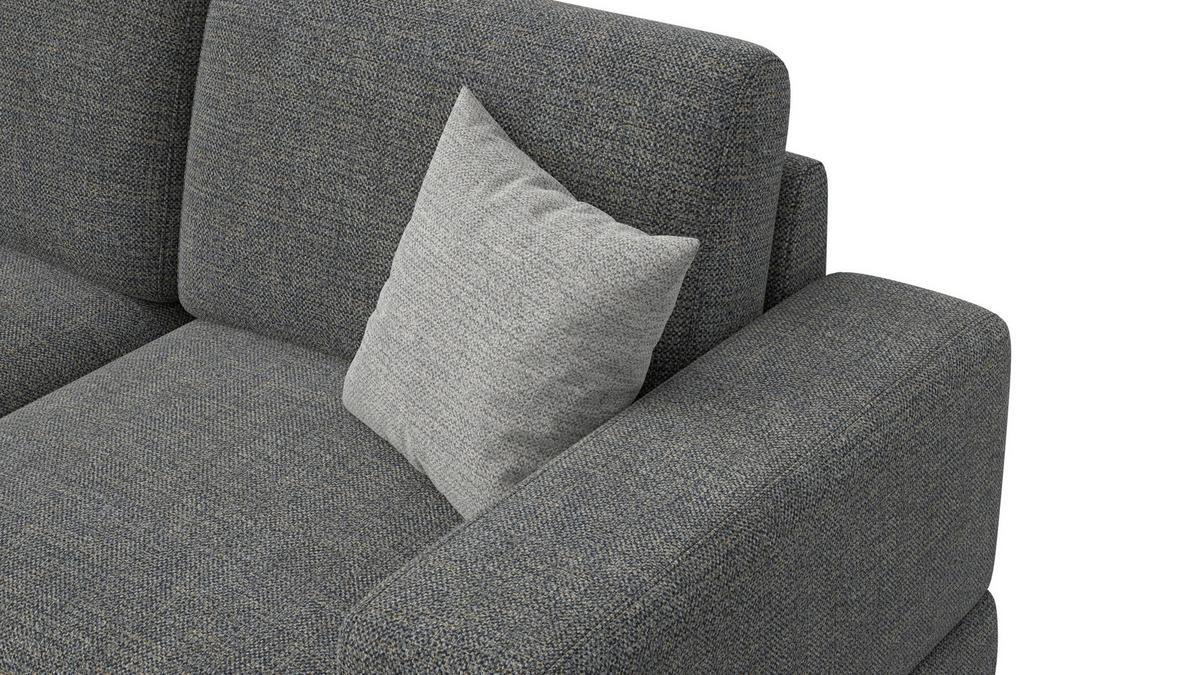ECKSOFA OTTO 4-Sitzer, anthracit - Schwarz/Grau, Holz/Textil (279/159cm) - Wozimo