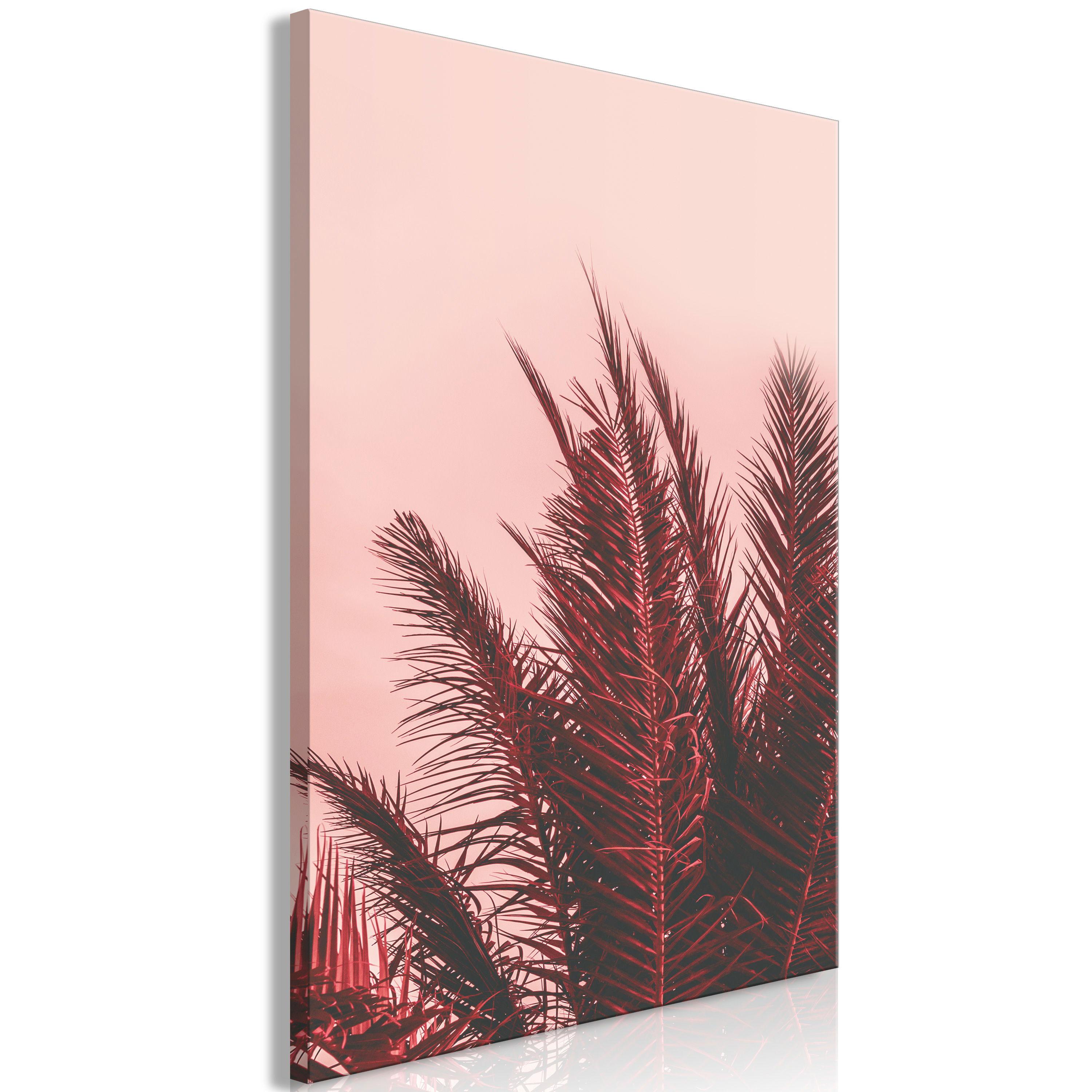 KUNSTDRUCK Rosa 60/90 cm - Pink/Schwarz, Textil (60/90cm) - KUNSTLOFT