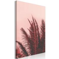 KUNSTDRUCK Rosa 40/60 cm - Pink/Schwarz, Textil (40/60cm) - KUNSTLOFT