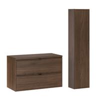 WASCHTISCHUNTERSCHRANK 80cm Elias 2er-Set Holz - Braun, Holzwerkstoff (80/50/46cm) - Petits-meubles