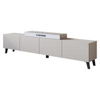 TV-LOWBOARD Phuket 190 - Kaschmir/Schwarz, Holzwerkstoff/Kunststoff (190/40/32cm) - MIRJAN24