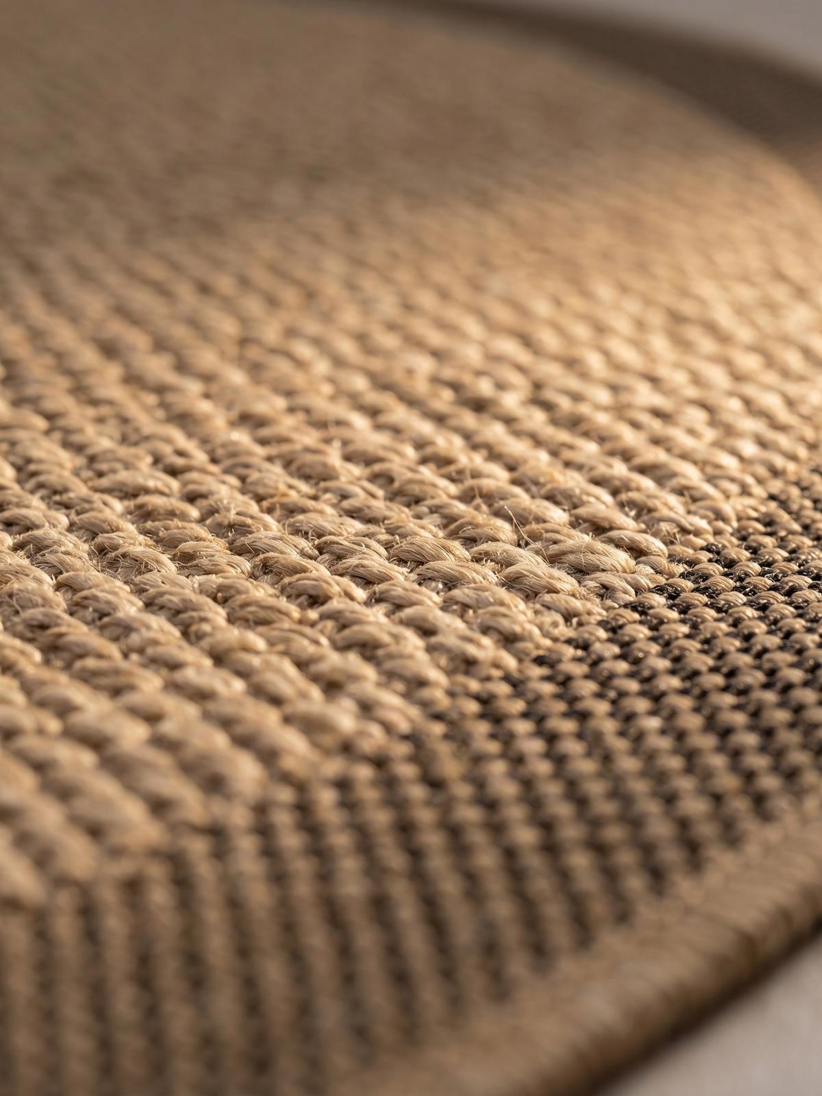 TEPPICH Outdoor ARLBERG in Beige, in Jute-Optik, aus Polypropylen, Ø 80 cm - Beige, Textil (80/80cm) - KADIMA DESIGN