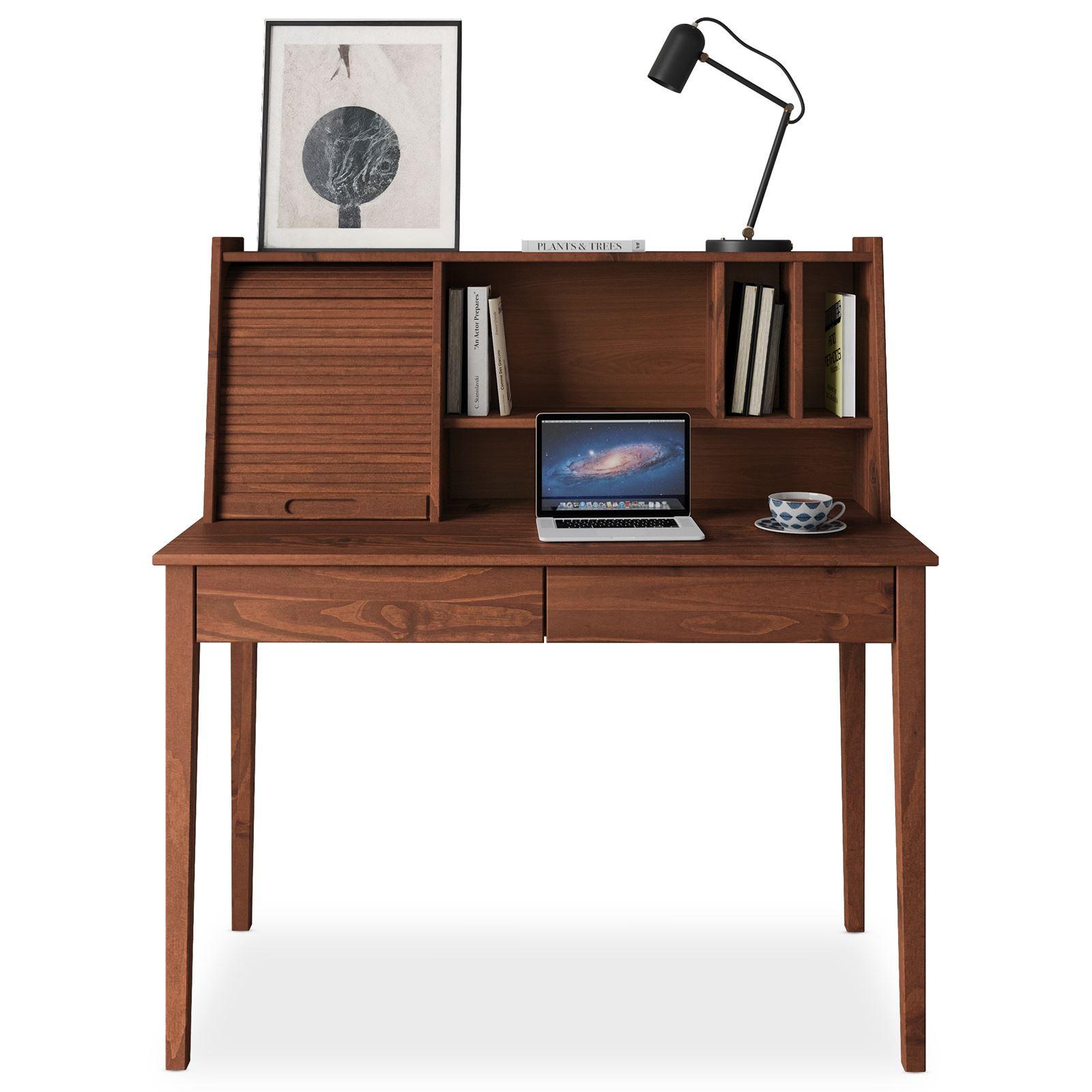 SCHREIBTISCH ALISA Kastanie - Kastanienfarben, Holz (54/114/122cm) - IDIMEX