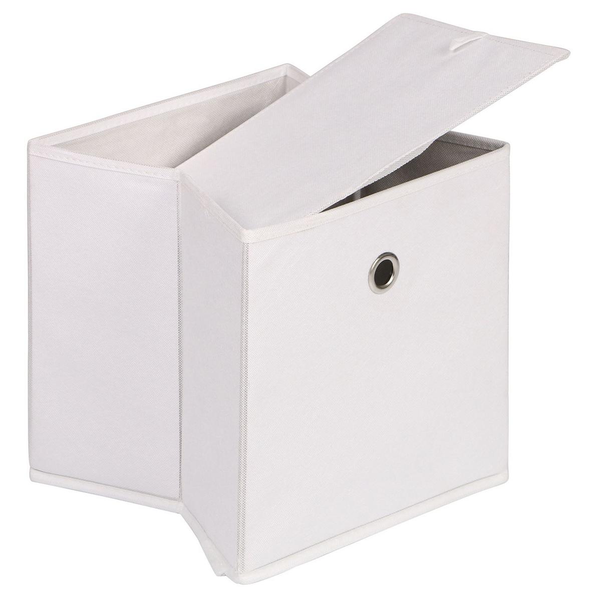 FALTBOX ELA 2er-Set weiß - Weiß, Textil (27/27/27cm) - IDIMEX