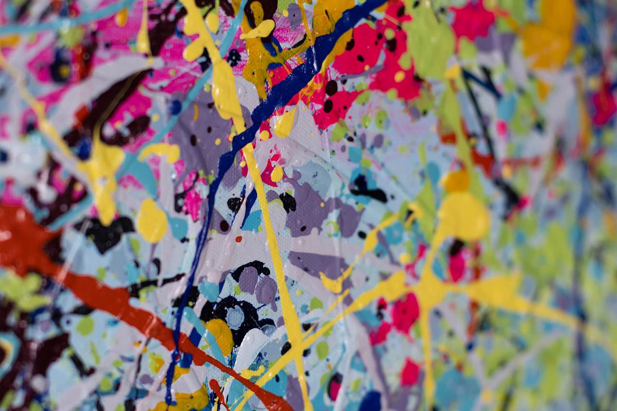 ACRYLBILD HANDGEMALT 100/75 cm - Multicolor, Holz/Textil (100/75cm) - KUNSTLOFT