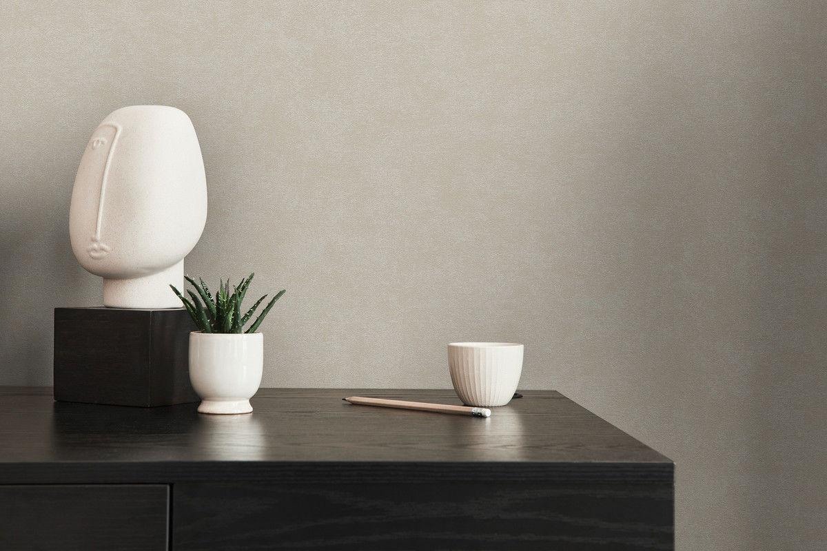 VLIESTAPETE Taupe 53/1005 cm - Taupe, Textil (53/1cm) - KUNSTLOFT