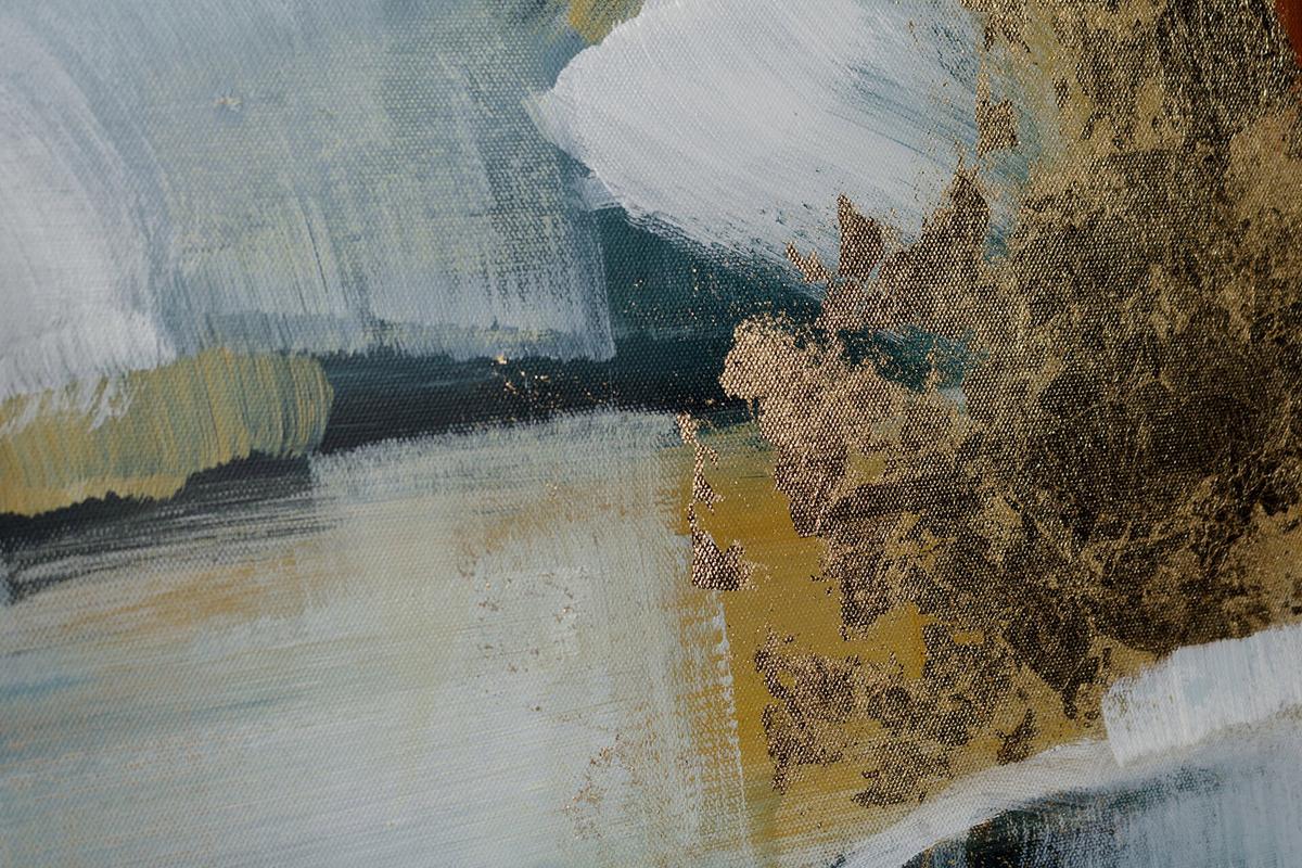 ACRYLBILD HANDGEMALT 75/100 cm - Blau, Holz/Textil (75/100cm) - KUNSTLOFT