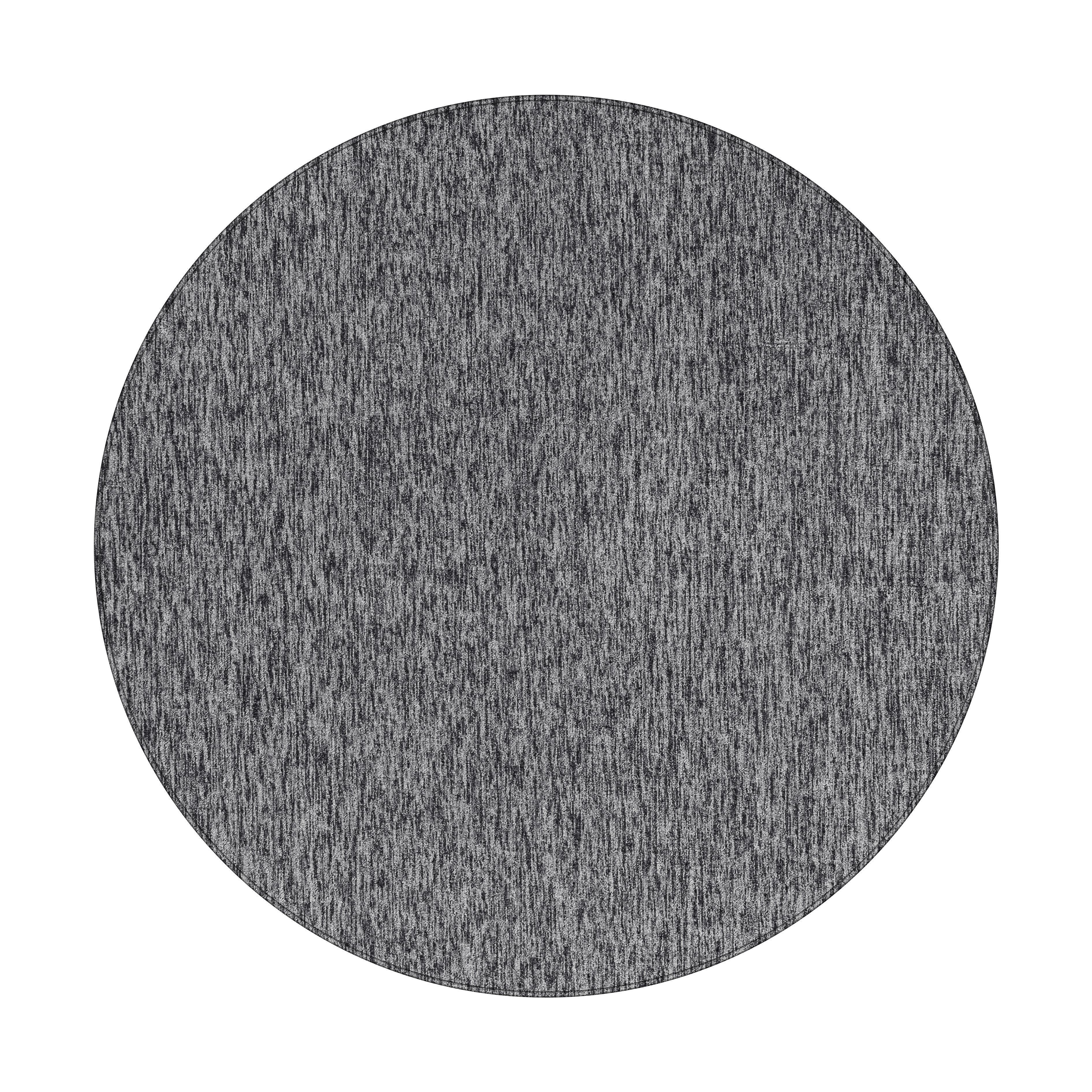 TEPPICH Kurzflor AMMER in Grau, einfarbig, Ø 120 cm - Grau, Textil (120/120cm) - KADIMA DESIGN