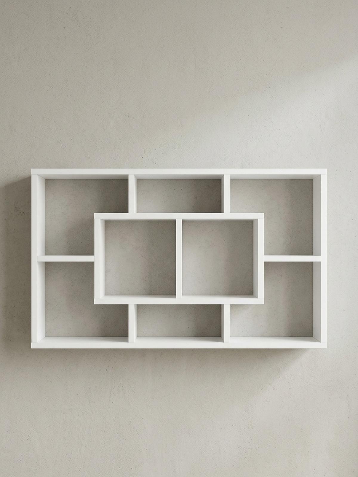 WANDREGAL RUR MDF Melaminbeschichtet Modern, Weiß 85x16x48 cm - Weiß, Holz (85/48/16cm) - KADIMA DESIGN