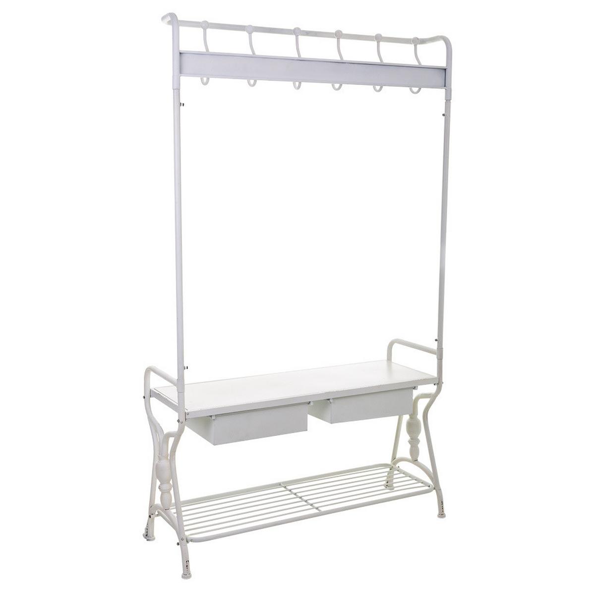 GARDEROBE aus Metall 104x39x183 Cm - Weiß, Metall (104/183/39cm) - Wanderlust