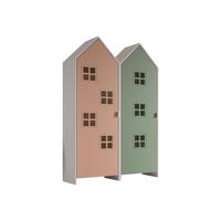 REGALSCHRANK Set Kania 115x37x171 MDF Weiß /Bunt - Pink/Grün, Holzwerkstoff (115/171/37cm) - 58aufmkessel