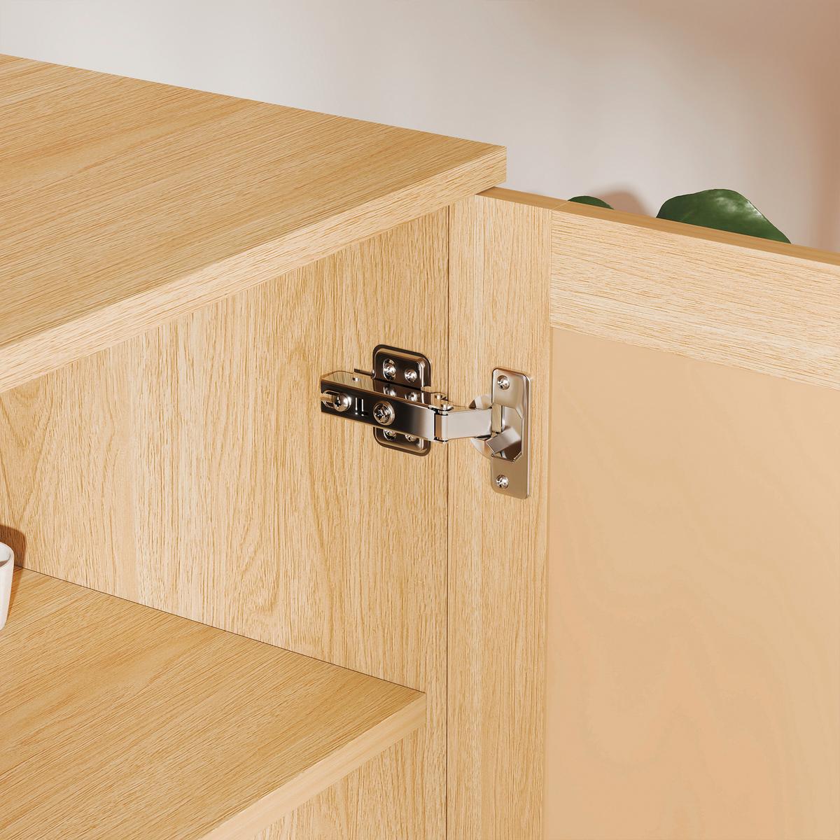 SIDEBOARD rattan naturholz 120cm 2 türen - Naturfarben, Holzwerkstoff (120/63/40cm) - Urban Meuble
