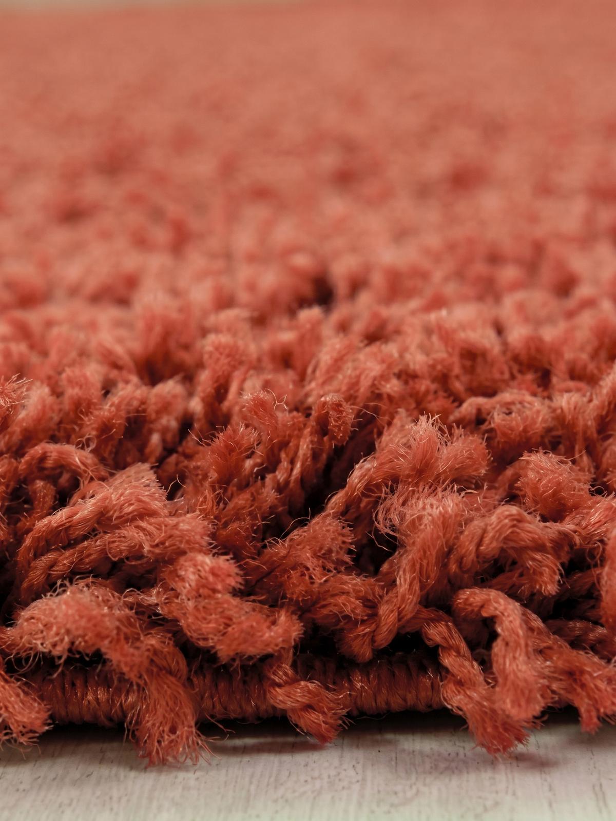 HOCHFLORTEPPICH RHEIN, einfarbig, aus Polypropylen, Terrakotta, 120 x 170 cm - Orange, Textil (170/120cm) - KADIMA DESIGN