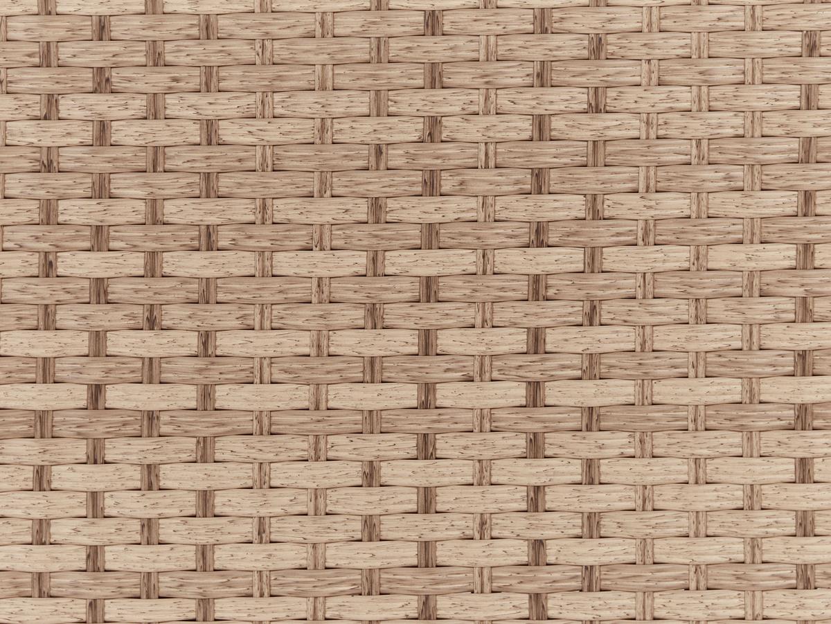LOUNGE-SET 4-Sitzer Naturfarben Sano - Naturfarben/Weiß, Kunststoff - Beliani