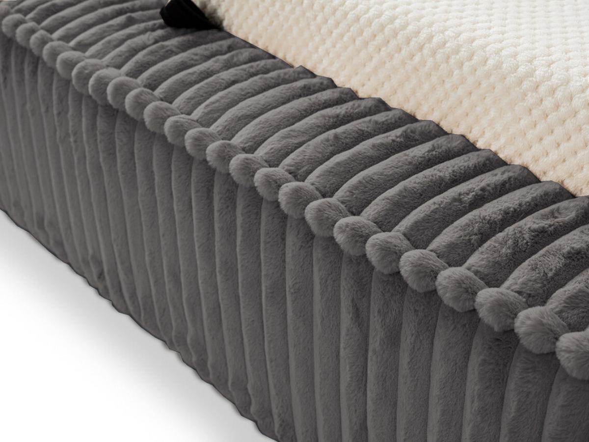 POLSTERBETT Lago 160x200 Dunkelgrau - Dunkelgrau, Textil (160/200cm) - Graingold