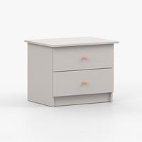 NACHTTISCH OLAF II Kaschmir 60,5/49/47 cm, Griff Rosa - Kaschmir/Rosa, Holzwerkstoff/Metall (60.5/49/47cm) - imoebel24