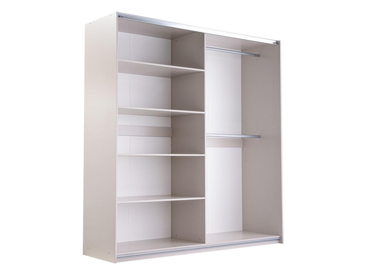 SCHIEBETÜRENSCHRANK Boston 200 - Silberfarben/Graphitfarben, Holzwerkstoff/Metall (200/215/65cm) - MIRJAN24