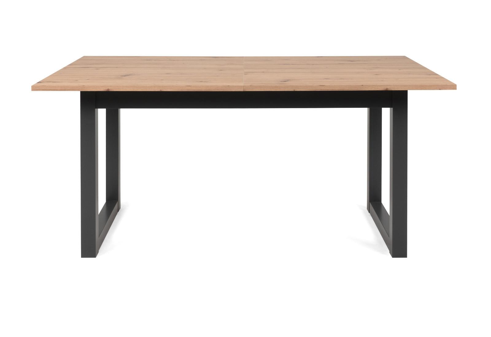 ESSTISCH Eiche Artisan, Grau Industrial, Küchentisch ausziehbar 160 - 200 cm - Anthrazit/Eiche Artisan, Holzwerkstoff (160/90/75cm) - Furn.Design