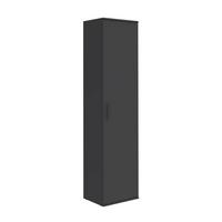 MEHRZWECKSCHRANK Der Kompakte - Anthrazit/Schwarz, Holzwerkstoff (42/180/34cm) - Mokebo