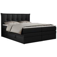 BOXSPRINGBETT PREMIUM 10 KING 180/200 Schwarz Kunstleder - H3 - Schwarz, Holz/Textil (180/200cm) - MKS
