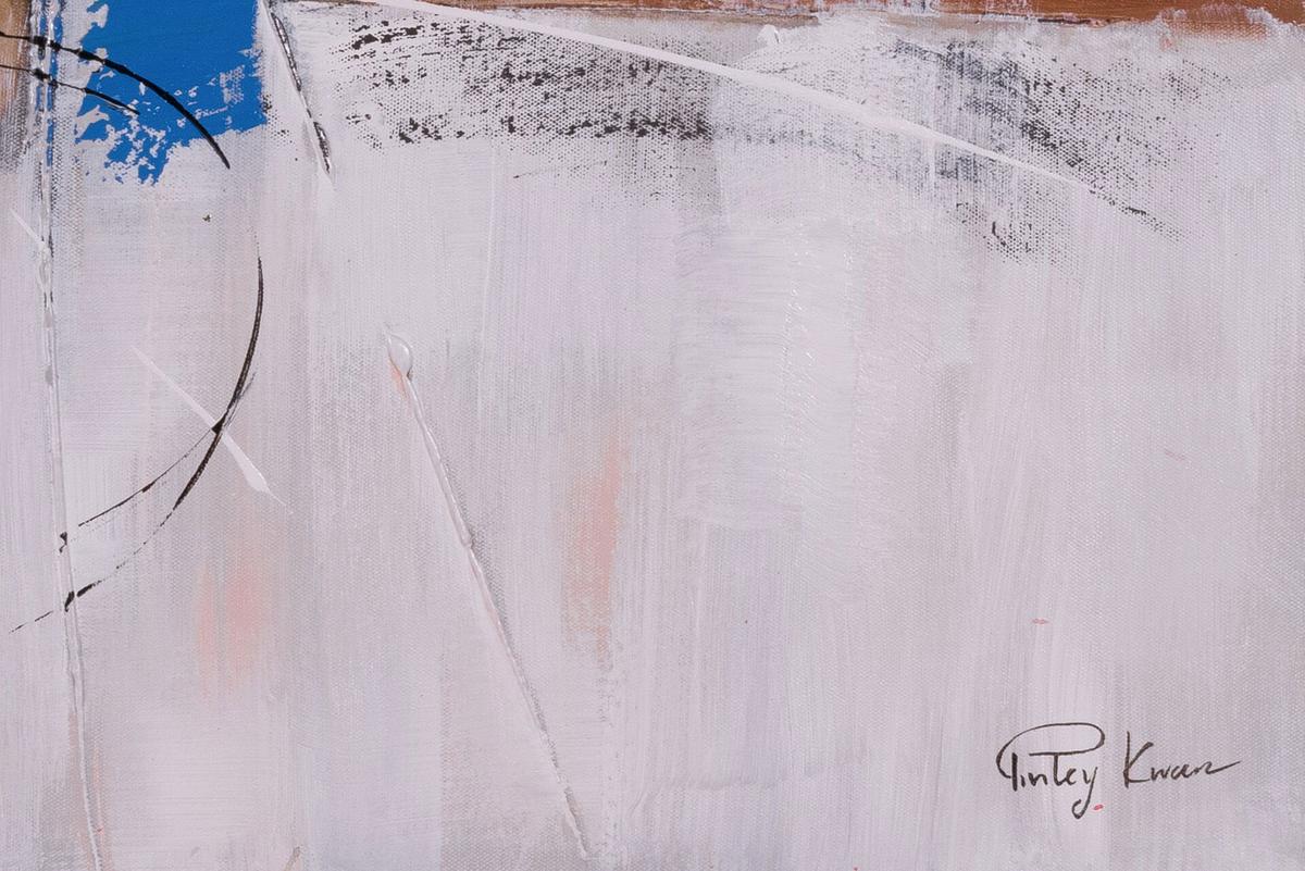 ACRYLBILD HANDGEMALT 120/60 cm - Pink/Beige, Holz/Textil (120/60cm) - KUNSTLOFT