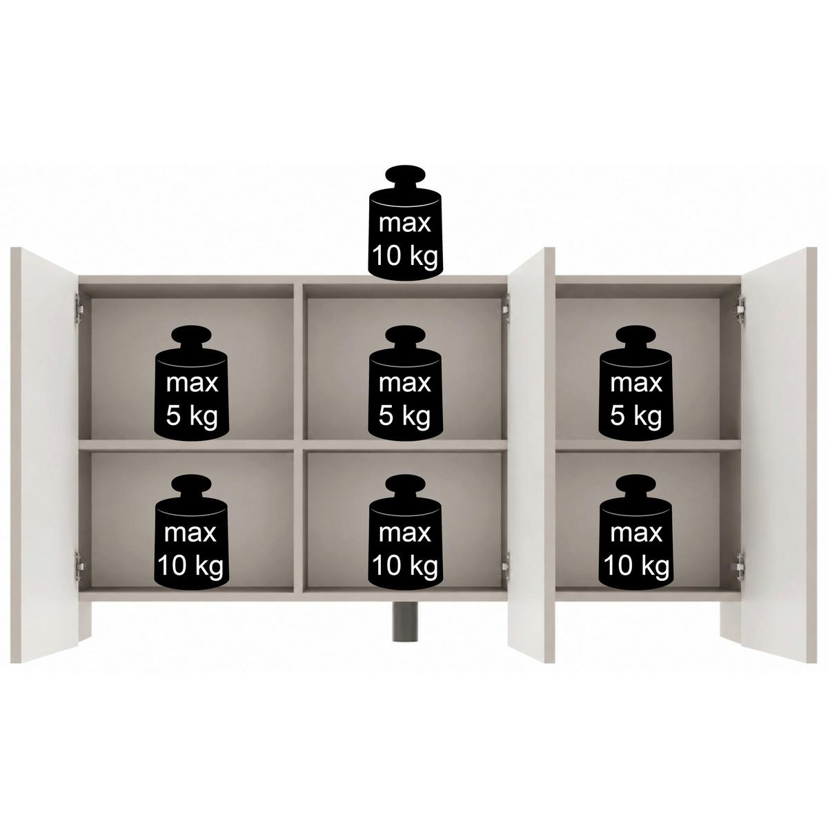 SIDEBOARD Arkadia Kaschmirgrau 150 cm - Taupe, Holzwerkstoff (150/81/35cm) - Selsey