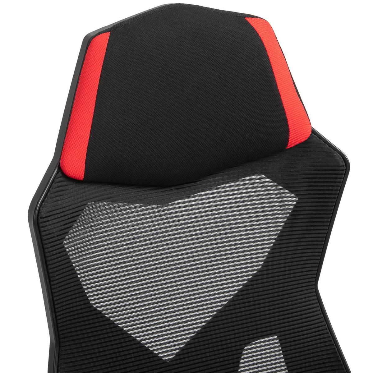 ERGONOMISCHER Bürostuhl, Schwarz+Rot - Multicolor, Kunststoff (63/122/58cm) - Vinsetto