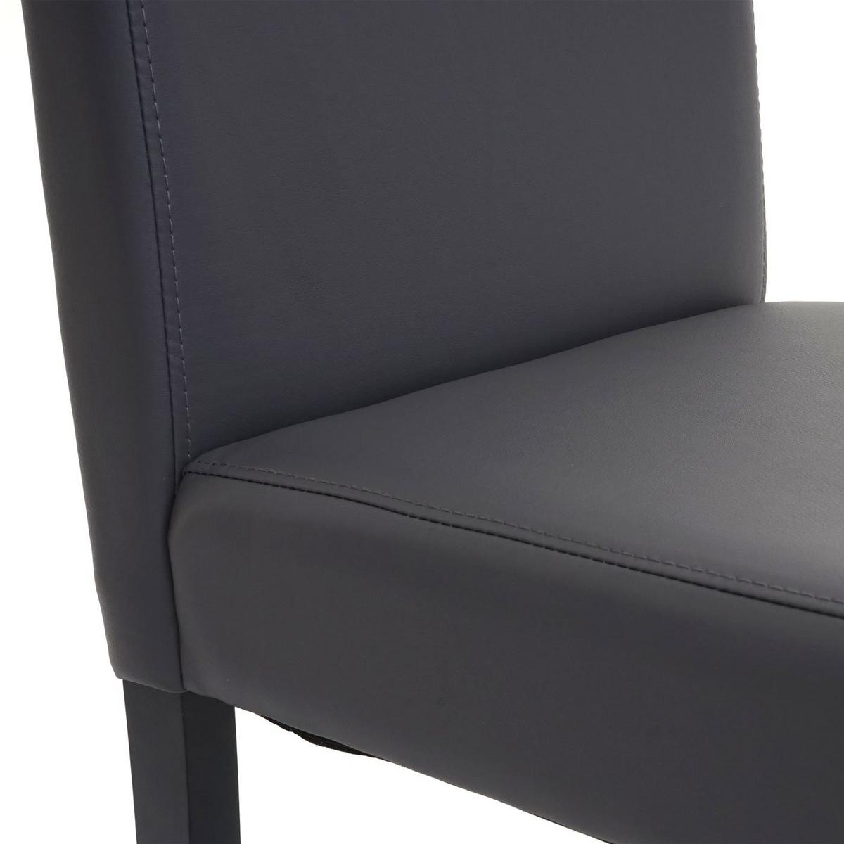 ESSZIMMERSTUHL Grau, Dunkelbraun 4er-Set - Dunkelbraun/Grau, Textil (43/90/56cm) - MCW