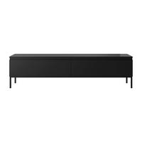 TV-SCHRANK Bemmi Schwarz mit schwarzen Beinen 175 cm - Schwarz, Holzwerkstoff/Metall (175/46/32cm) - Selsey