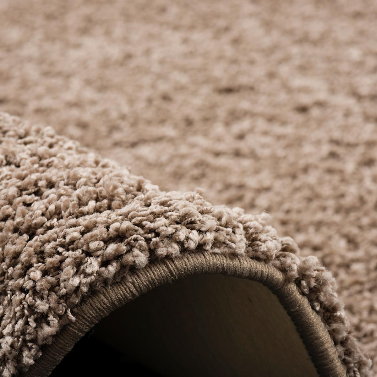 LUXUS HOCHFLOR LANGFLOR TEPPICH MILANO RUND - Mauve, Textil (160/160cm) - Snapstyle