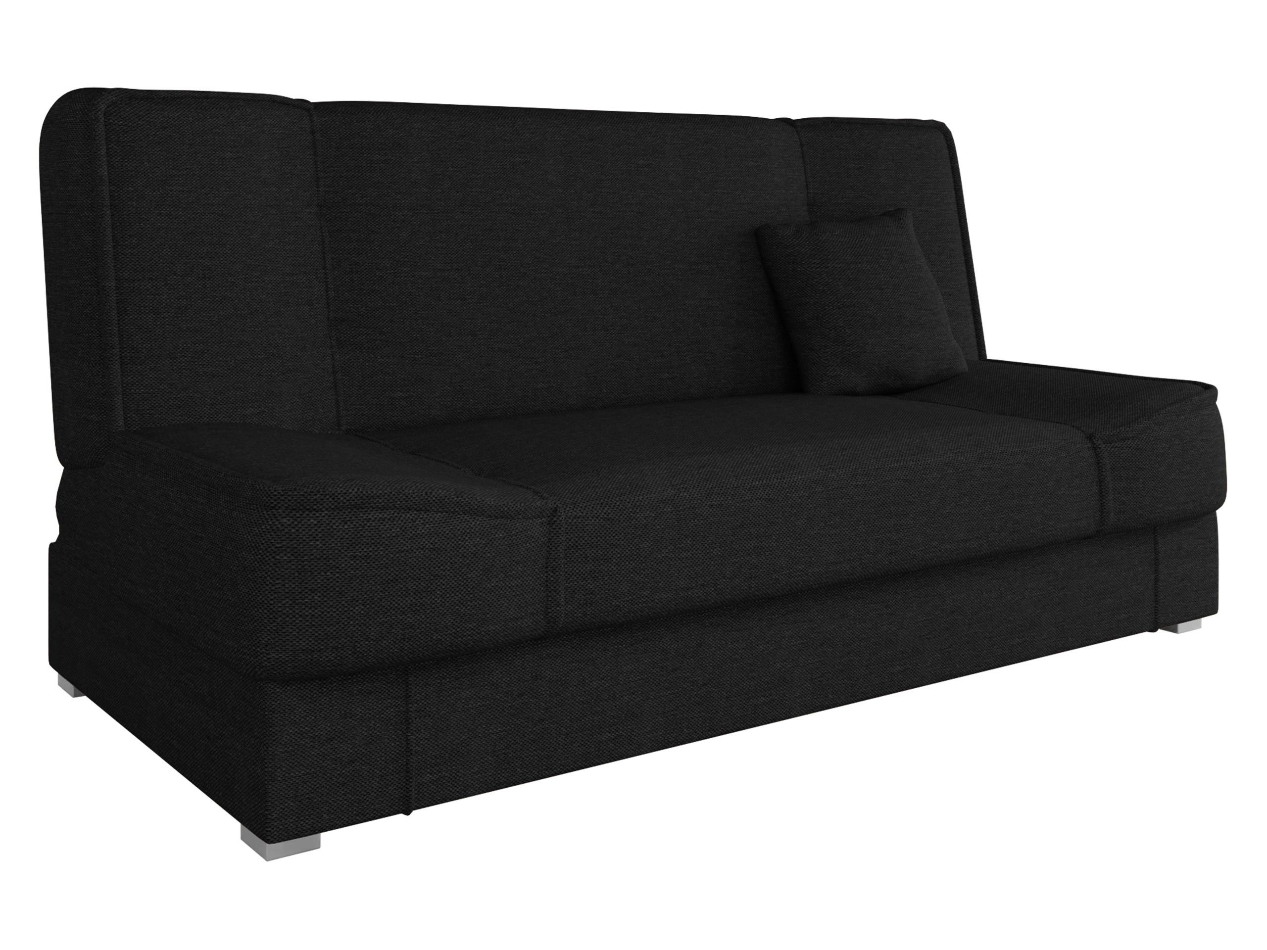 SCHLAFSOFA Gabi - Silberfarben/Schwarz, Holz/Kunststoff (175/80/80cm) - MIRJAN24