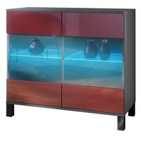 KOMMODE Bari Bordeaux Hochglanz - Bordeaux, Holzwerkstoff (92.5/84.5/35cm) - Vladon