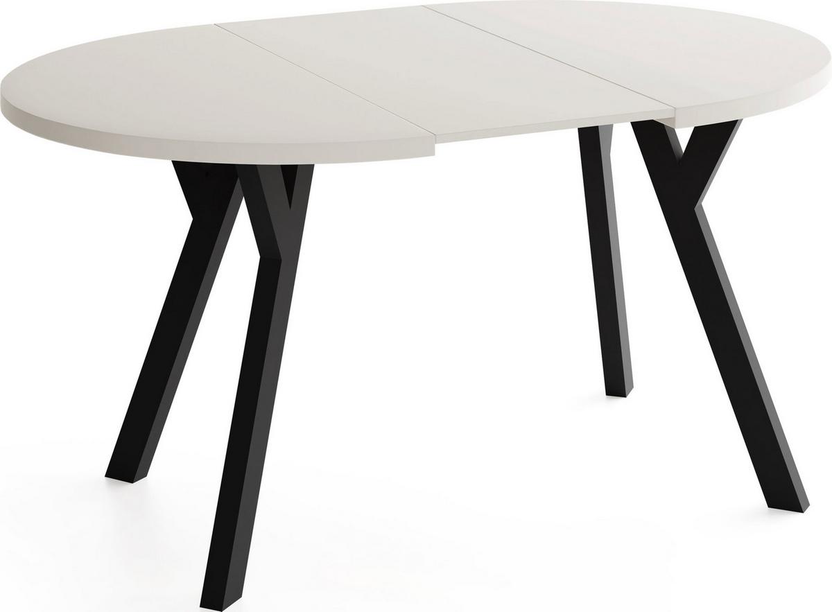 ESSTISCH Vero rund ausziehbar verlängerbar, Kaschmir 80-130/80/77 cm - Kaschmir/Beige, Holz/Holzwerkstoff (80/130/76.5cm) - WFL GROUP