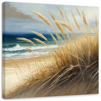 WANDBILD strand meeresdünen natur - Beige, Textil (50/50cm) - Feeby