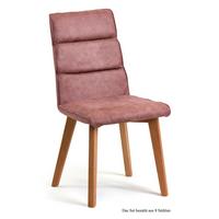 ESSZIMMERSTUHL (8er-Set) Darell 47x92x60 Eiche geölt/Rosewood - Eichefarben/Dunkelrosa, Kunststoff (60/92/47cm) - 58aufmkessel