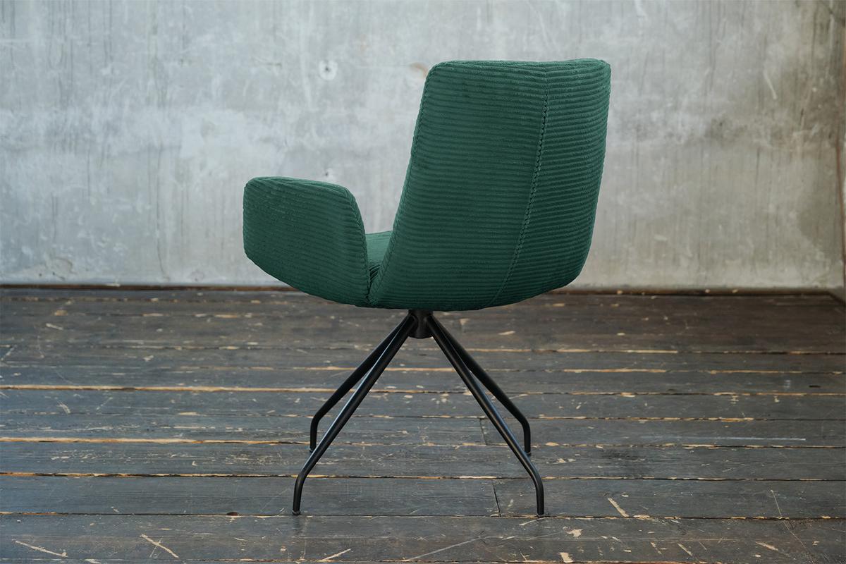 DREHSTUHL NEW CHARME Smaragdgrün Cord (1er-Set) - Smaragdgrün, Textil (59/87/66cm) - KAWOLA