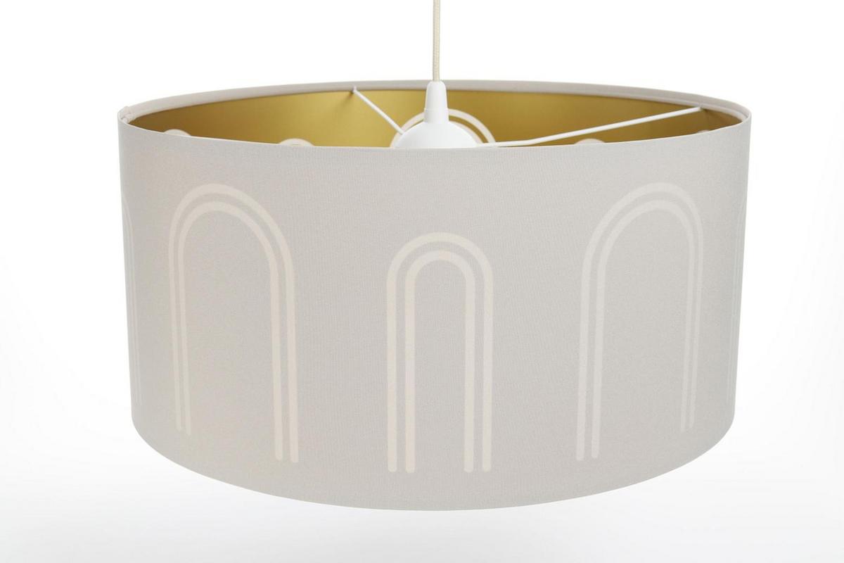 HÄNGELEUCHTE Gold 50/95 cm - Beige/Goldfarben, Kunststoff (25/0.6/95cm) - ONZENO