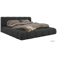 BOXBETT NUBEA 140/200 - Dunkelgrau Stukture - Topper Visco - H4 - Taupe/Dunkelgrau, Kunststoff/Textil (140/200cm) - MKS