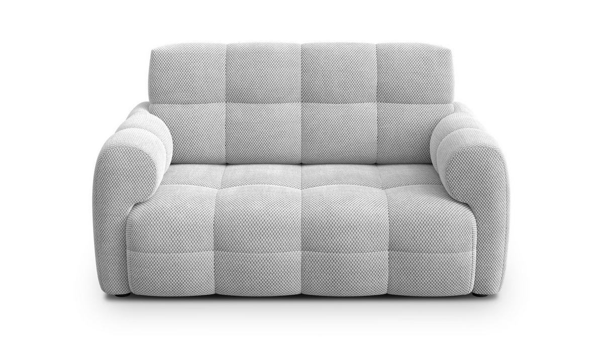 SOFA MELLOW 2-Sitzer, hellgrau - Hellgrau/Schwarz, Holz/Textil (153/87/98cm) - Wozimo