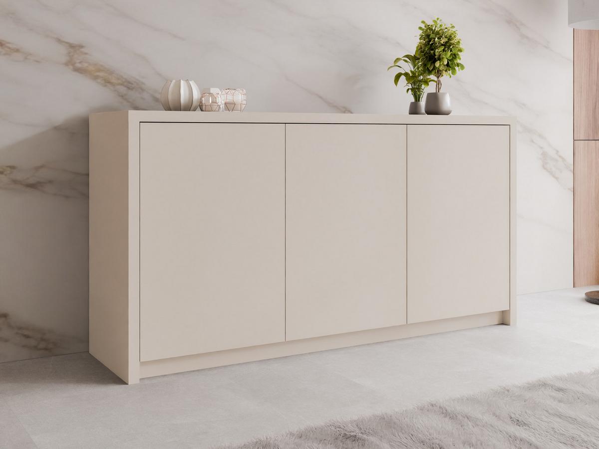 KOMMODE Solid 3D - Sandfarben/Schwarz, Holzwerkstoff/Kunststoff (150/79/40cm) - MIRJAN24